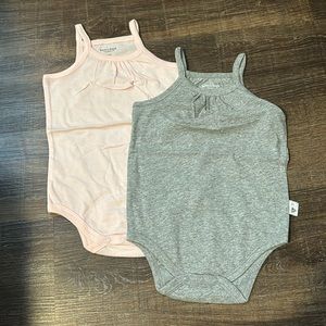 Burt’s Bees baby girl tank top onesies, 2 pack